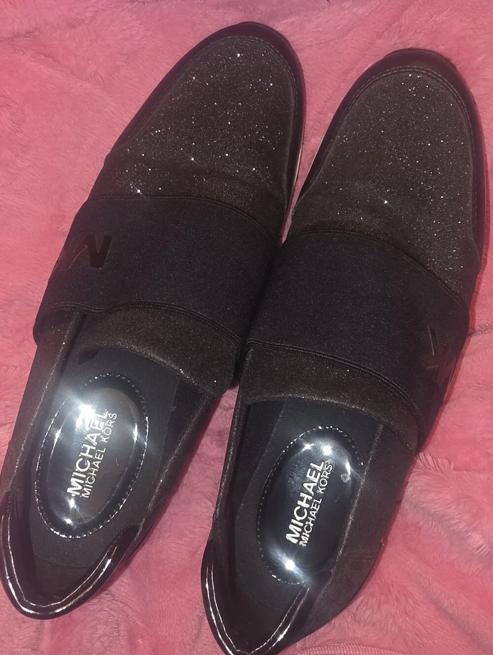 Michael Kors Black Slip-On Platform Sneakers